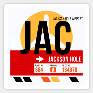 Jackson Hole (JAC) Airport // Sunset Baggage Tag Sticker